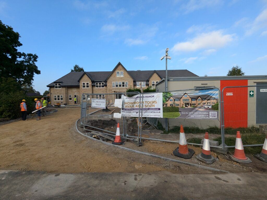 Goldsborough Manor care home in York under construction while Smartsys installed the network